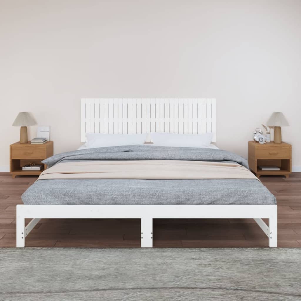 vidaXL Tăblie de pat pentru perete, alb, 185x3x60 cm, lemn masiv pin vidaXL Tăblie de pat pentru perete, alb, 185x3x60 cm, lemn masiv pin