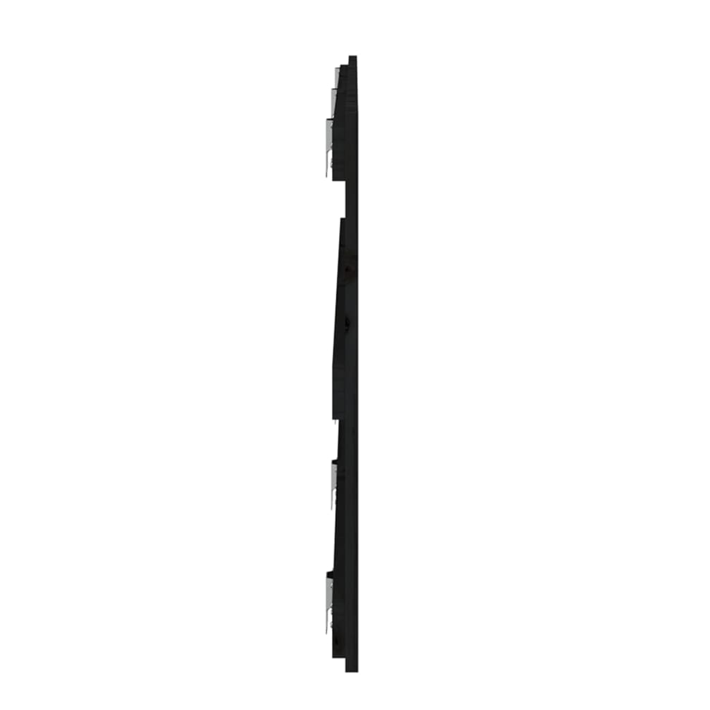 vidaXL Tăblie de pat pentru perete, negru, 185x3x60 cm, lemn masiv pin