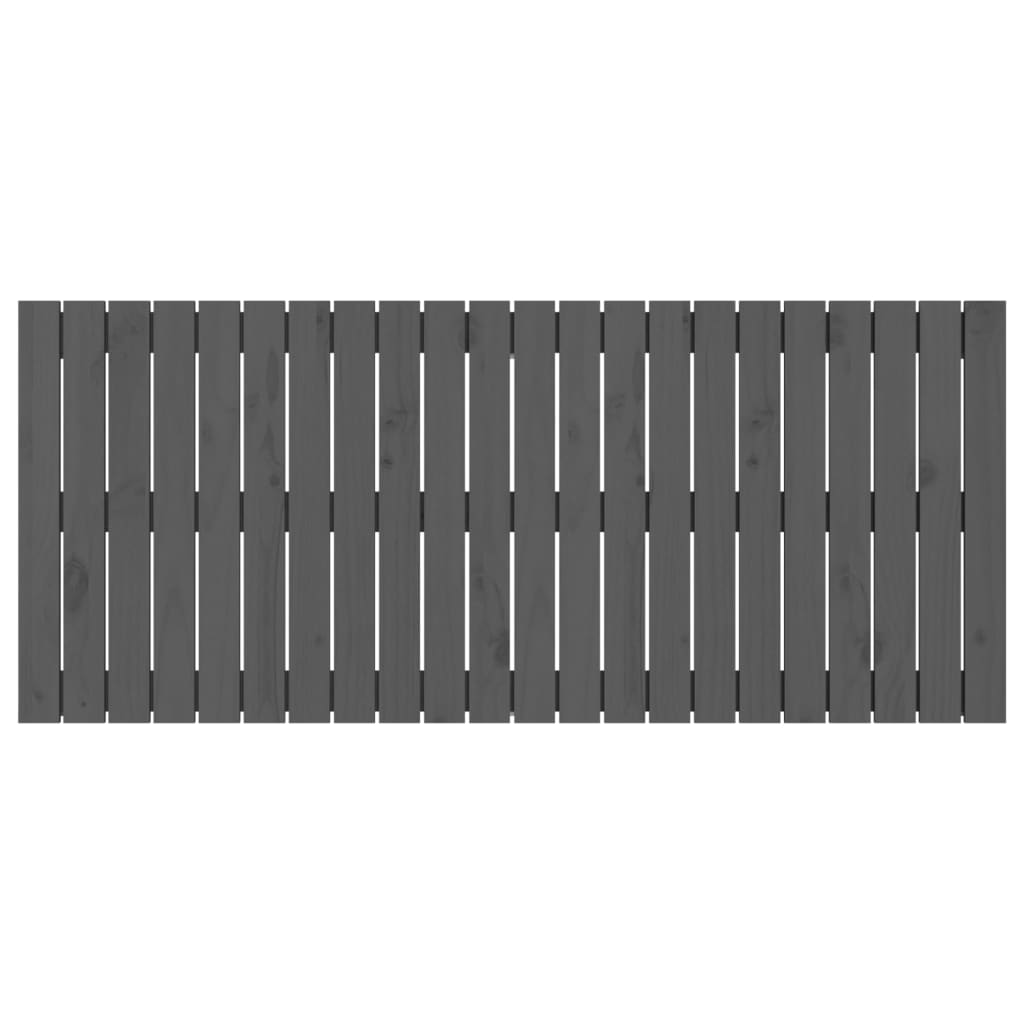 vidaXL Tăblie de pat pentru perete, gri, 140x3x60 cm, lemn masiv pin