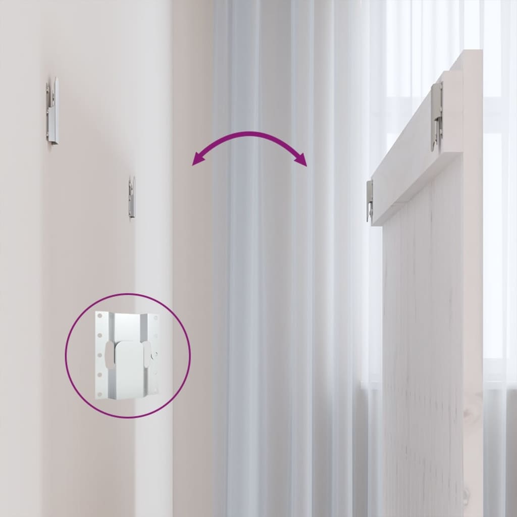 vidaXL Tăblie de pat pentru perete, alb, 108x3x90 cm, lemn masiv pin vidaXL Tăblie de pat pentru perete, alb, 108x3x90 cm, lemn masiv pin