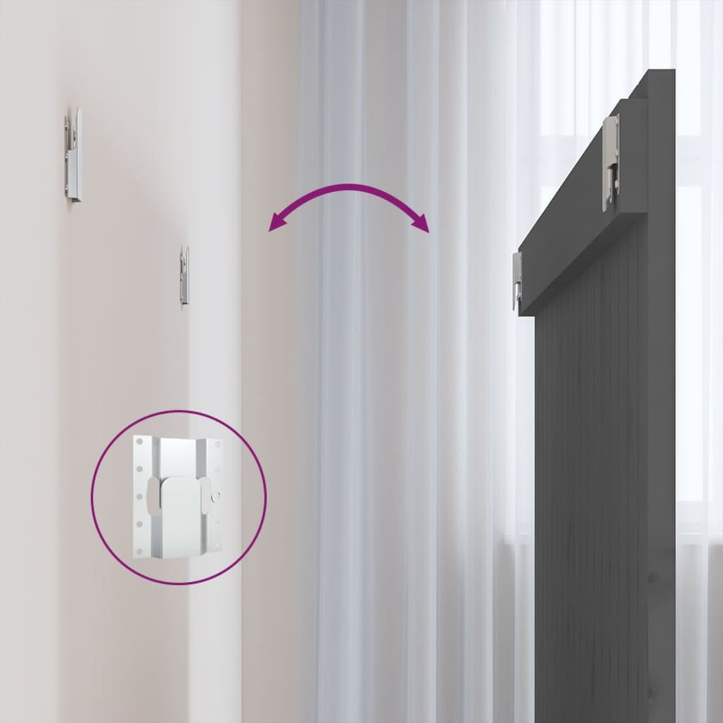 vidaXL Tăblie de pat pentru perete, gri, 108x3x90 cm, lemn masiv pin vidaXL Tăblie de pat pentru perete, gri, 108x3x90 cm, lemn masiv pin