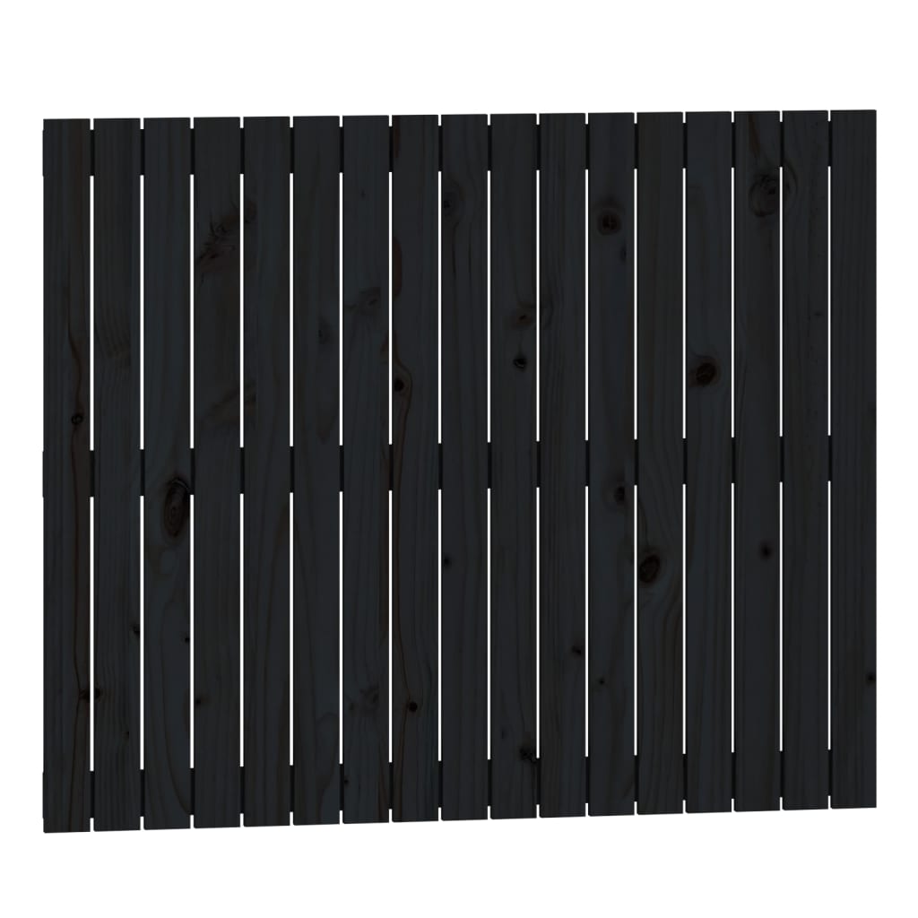 vidaXL Tăblie de pat pentru perete, negru, 108x3x90 cm, lemn masiv pin vidaXL Tăblie de pat pentru perete, negru, 108x3x90 cm, lemn masiv pin