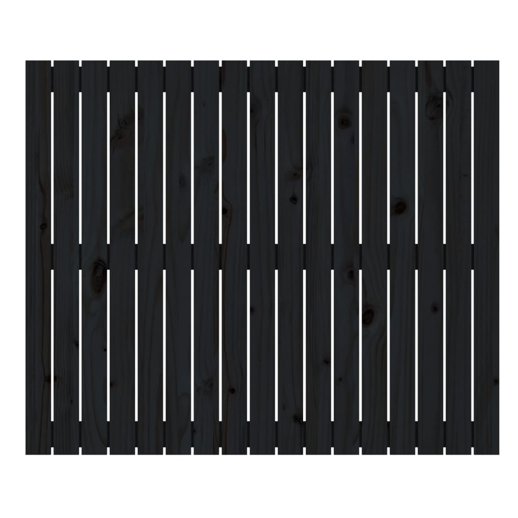 vidaXL Tăblie de pat pentru perete, negru, 108x3x90 cm, lemn masiv pin vidaXL Tăblie de pat pentru perete, negru, 108x3x90 cm, lemn masiv pin