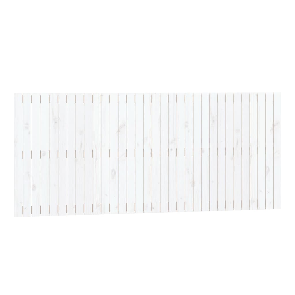 vidaXL Tăblie de pat pentru perete, alb, 204x3x90 cm, lemn masiv pin