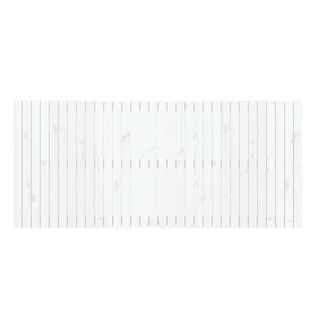 vidaXL Tăblie de pat pentru perete, alb, 204x3x90 cm, lemn masiv pin
