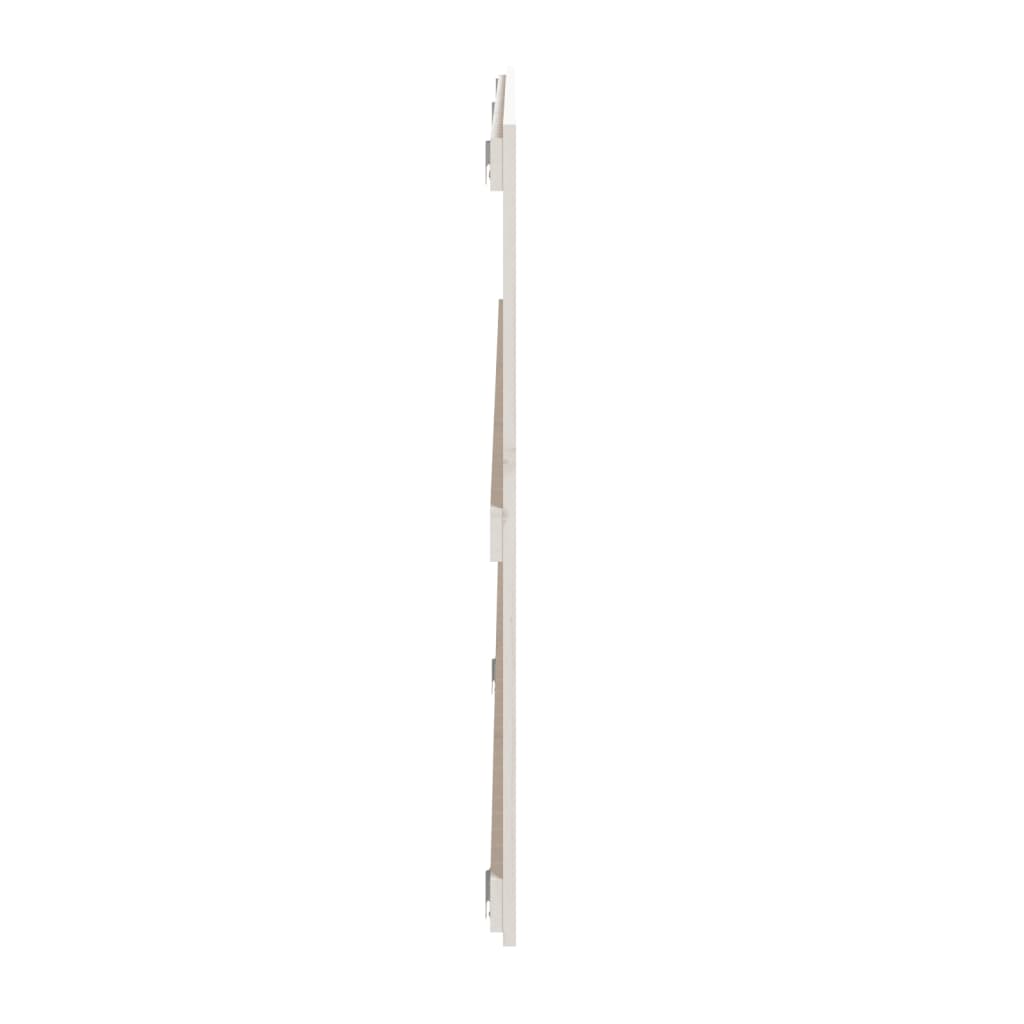 vidaXL Tăblie de pat pentru perete, alb, 204x3x90 cm, lemn masiv pin