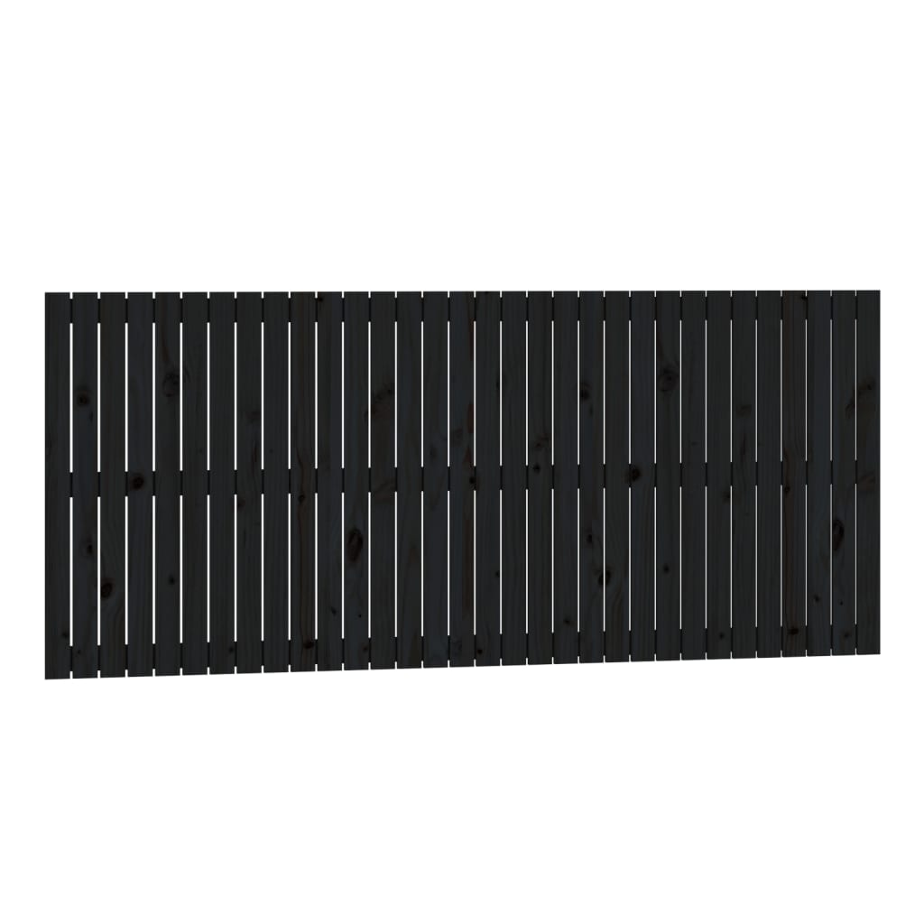 vidaXL Tăblie de pat pentru perete, negru, 204x3x90 cm, lemn masiv pin vidaXL Tăblie de pat pentru perete, negru, 204x3x90 cm, lemn masiv pin