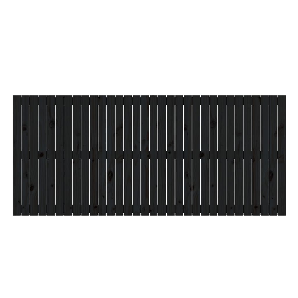 vidaXL Tăblie de pat pentru perete, negru, 204x3x90 cm, lemn masiv pin vidaXL Tăblie de pat pentru perete, negru, 204x3x90 cm, lemn masiv pin