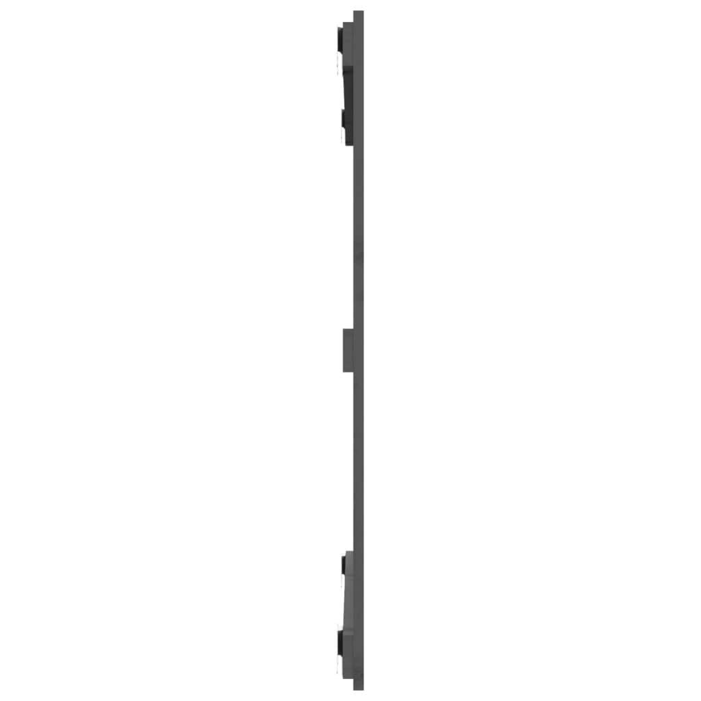 vidaXL Tăblie de pat pentru perete, gri, 95,5x3x90 cm, lemn masiv pin
