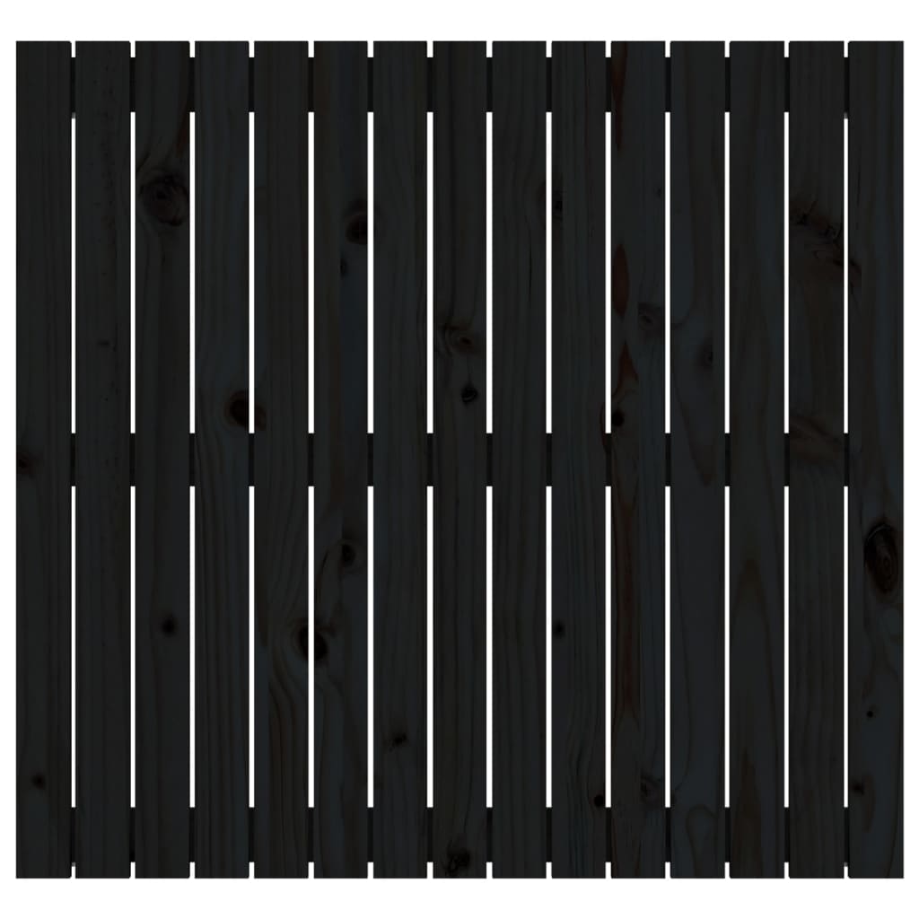vidaXL Tăblie de pat pentru perete, negru, 95,5x3x90cm, lemn masiv pin vidaXL Tăblie de pat pentru perete, negru, 95,5x3x90cm, lemn masiv pin