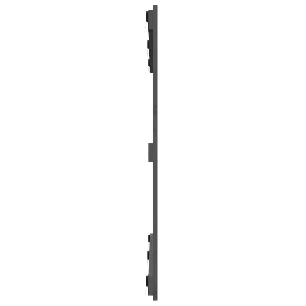 vidaXL Tăblie de pat pentru perete, gri, 127,5x3x90 cm, lemn masiv pin