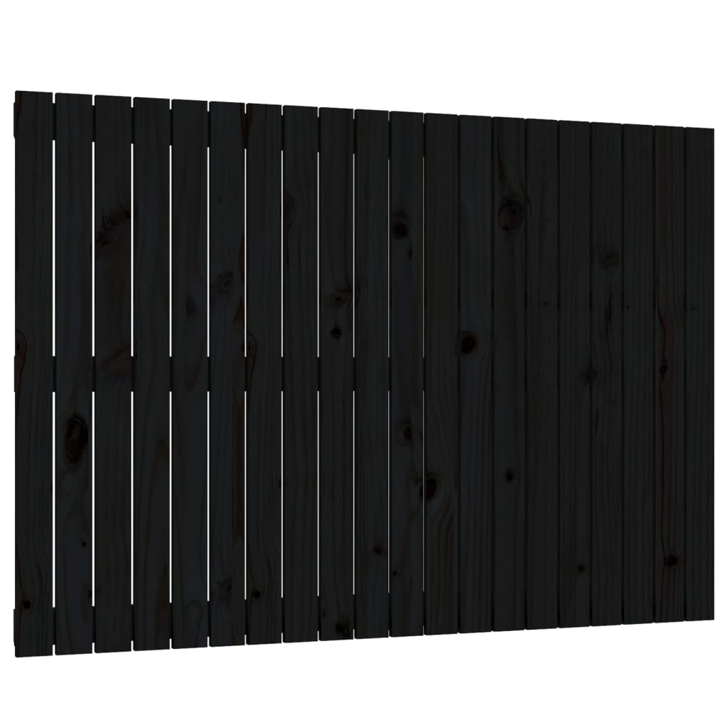 vidaXL Tăblie de pat pentru perete, negru, 127,5x3x90 cm