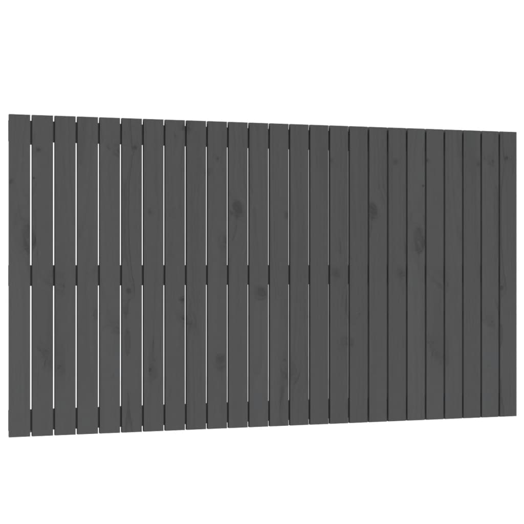 vidaXL Tăblie de pat pentru perete, gri, 159,5x3x90 cm, lemn masiv pin