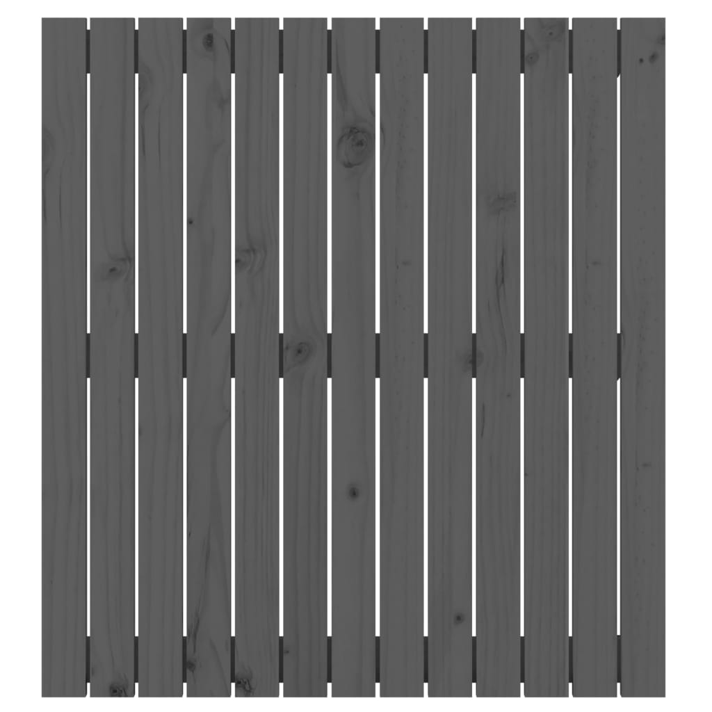 vidaXL Tăblie de pat pentru perete, gri, 82,5x3x90 cm, lemn masiv pin