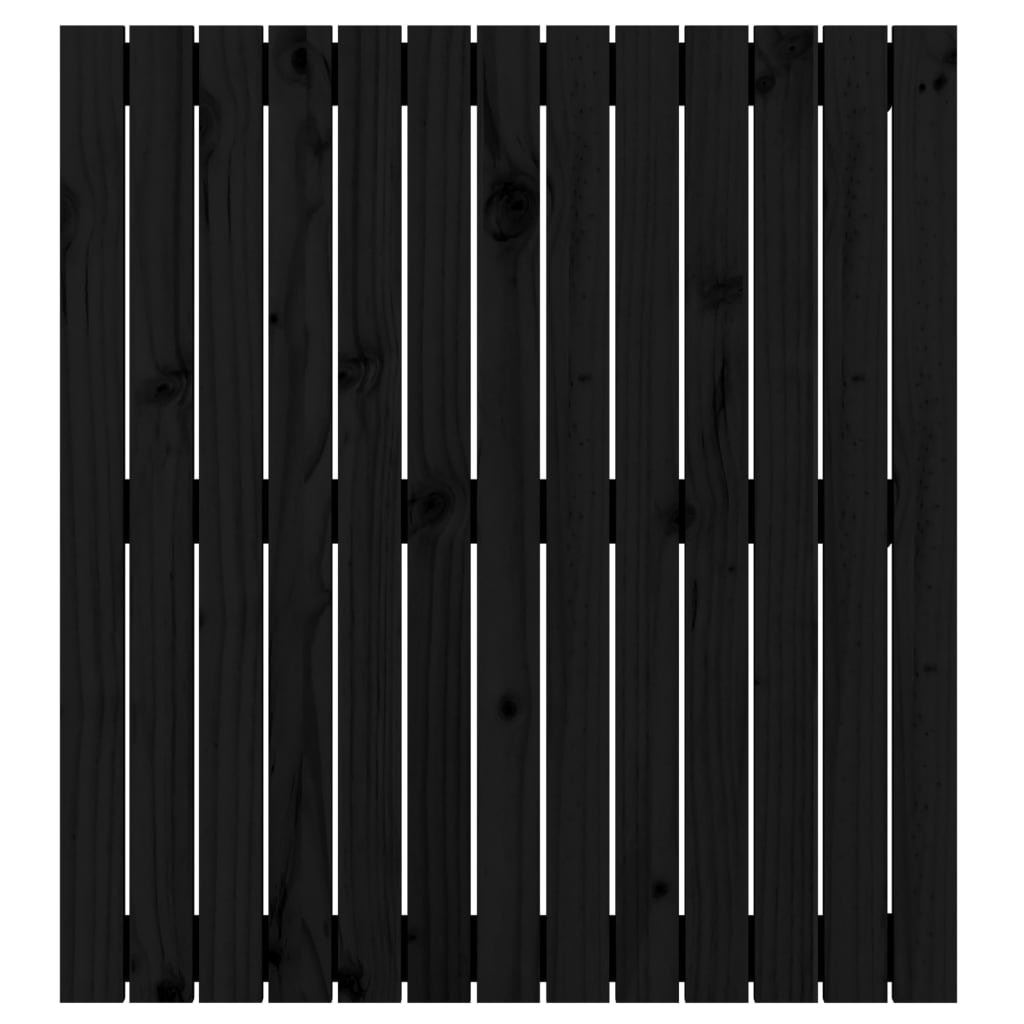 vidaXL Tăblie de pat pentru perete, negru, 82,5x3x90 cm lemn masiv pin vidaXL Tăblie de pat pentru perete, negru, 82,5x3x90 cm lemn masiv pin