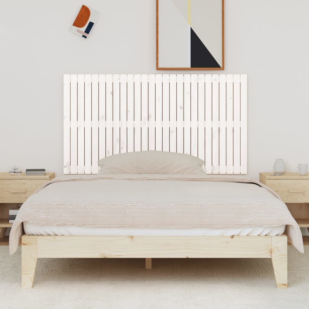 vidaXL Tăblie de pat pentru perete, alb, 166x3x90 cm, lemn masiv pin vidaXL Tăblie de pat pentru perete, alb, 166x3x90 cm, lemn masiv pin