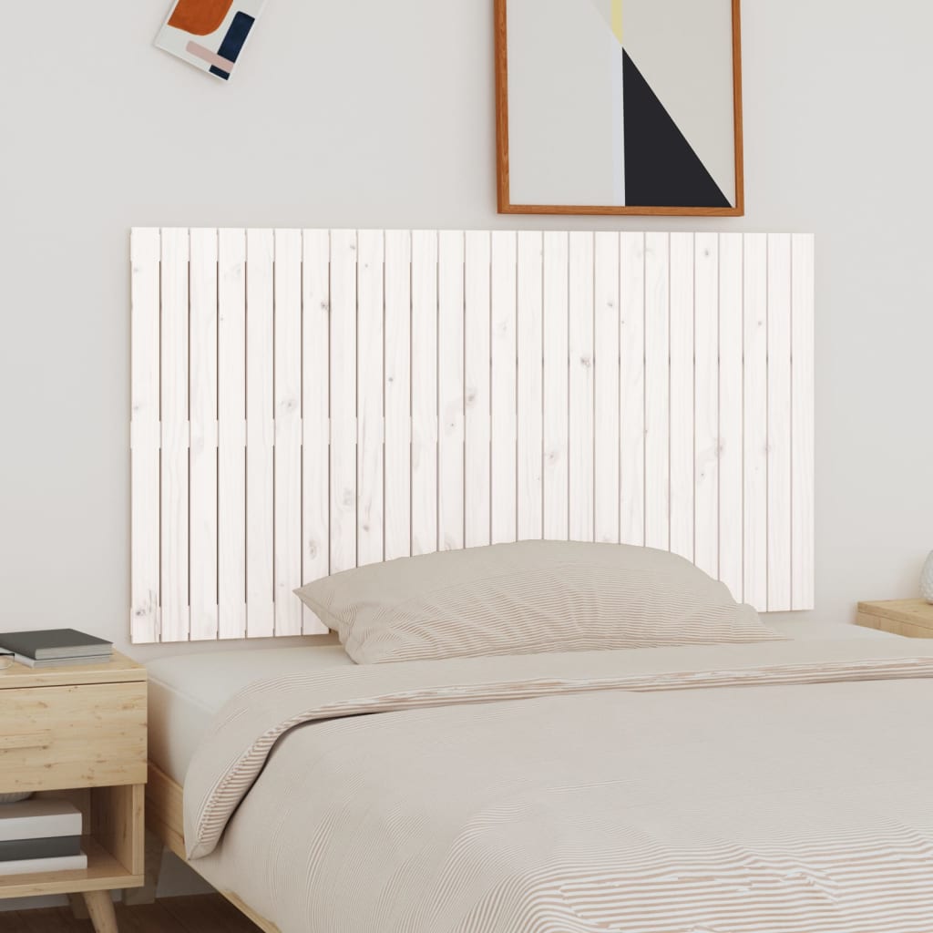vidaXL Tăblie de pat pentru perete, alb, 166x3x90 cm, lemn masiv pin vidaXL Tăblie de pat pentru perete, alb, 166x3x90 cm, lemn masiv pin