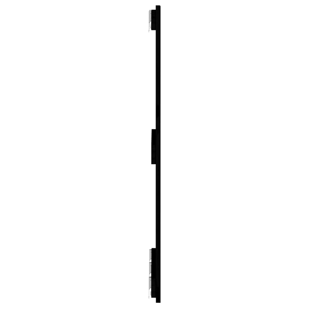 vidaXL Tăblie de pat pentru perete, negru, 166x3x90 cm, lemn masiv pin