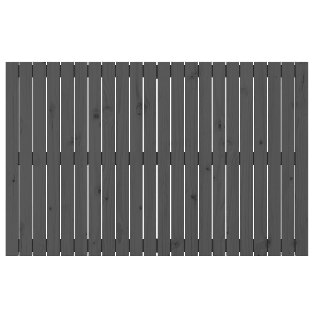 vidaXL Tăblie de pat pentru perete, gri, 140x3x90 cm, lemn masiv pin