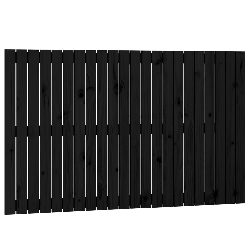 vidaXL Tăblie de pat pentru perete, negru, 140x3x90 cm, lemn masiv pin vidaXL Tăblie de pat pentru perete, negru, 140x3x90 cm, lemn masiv pin