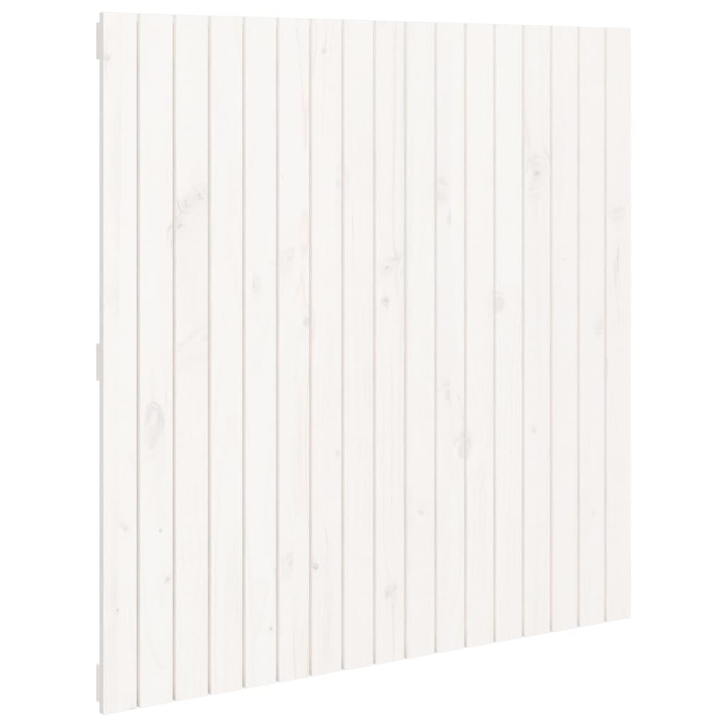 vidaXL Tăblie de pat pentru perete, alb, 108x3x110 cm, lemn masiv pin
