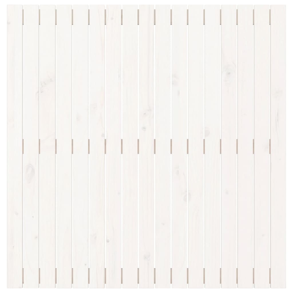 vidaXL Tăblie de pat pentru perete, alb, 108x3x110 cm, lemn masiv pin
