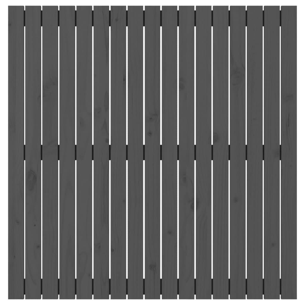 vidaXL Tăblie de pat pentru perete, gri, 108x3x110 cm, lemn masiv pin