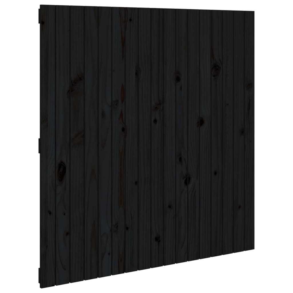 vidaXL Tăblie de pat pentru perete, negru, 108x3x110 cm lemn masiv pin vidaXL Tăblie de pat pentru perete, negru, 108x3x110 cm lemn masiv pin