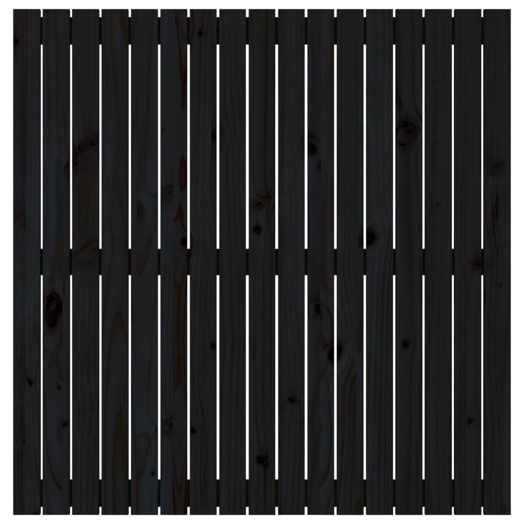 vidaXL Tăblie de pat pentru perete, negru, 108x3x110 cm lemn masiv pin vidaXL Tăblie de pat pentru perete, negru, 108x3x110 cm lemn masiv pin