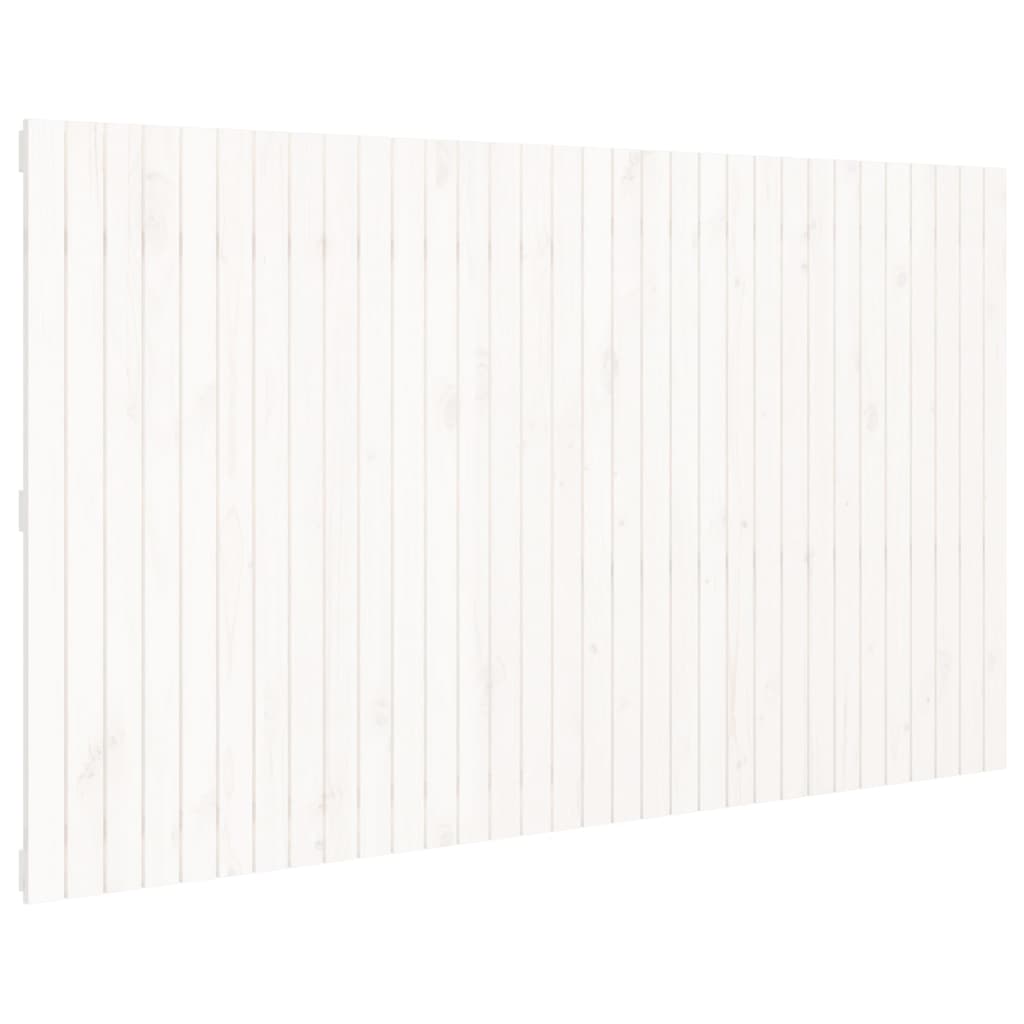 vidaXL Tăblie de pat pentru perete, alb, 204x3x110 cm, lemn masiv pin