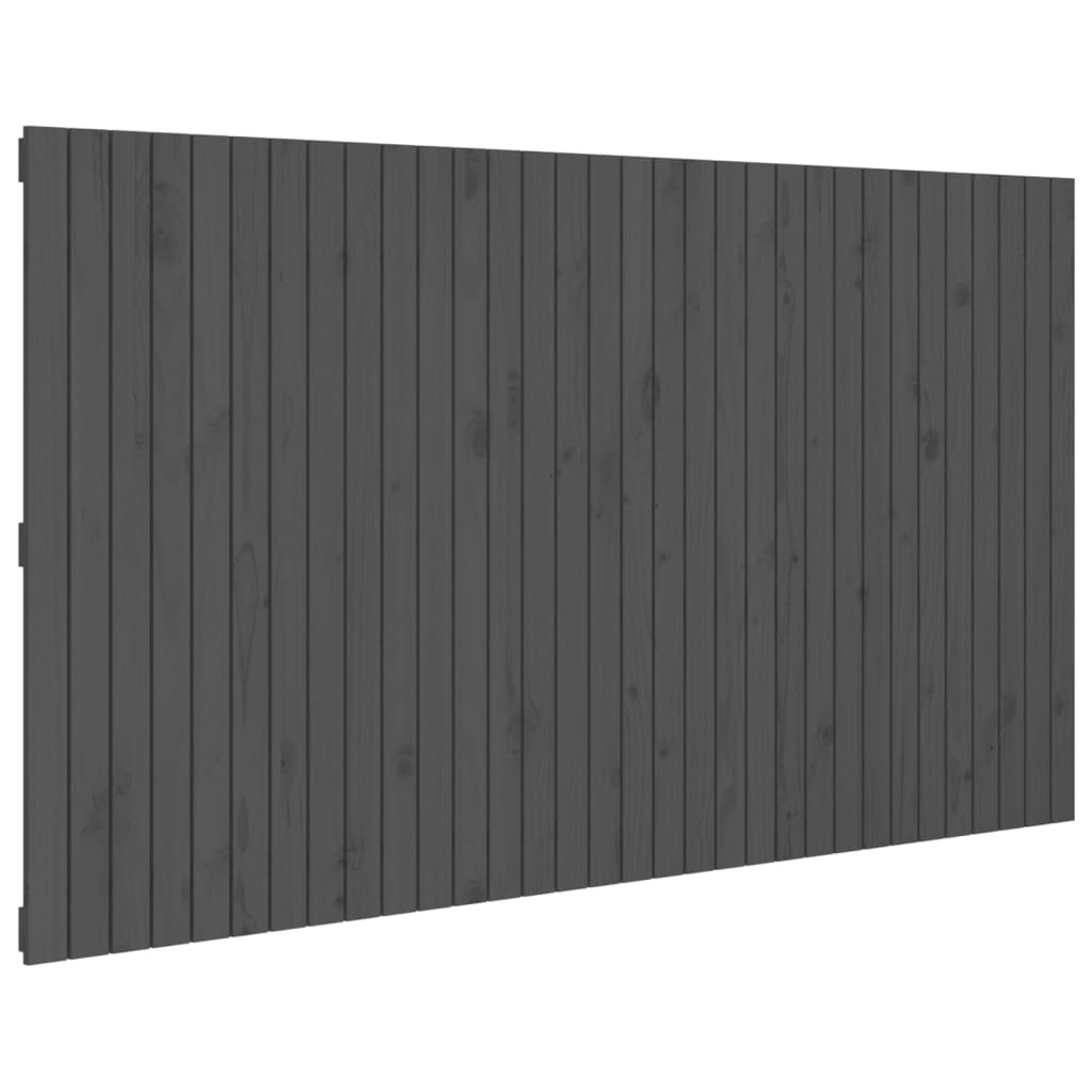 vidaXL Tăblie de pat pentru perete, gri, 204x3x110 cm, lemn masiv pin