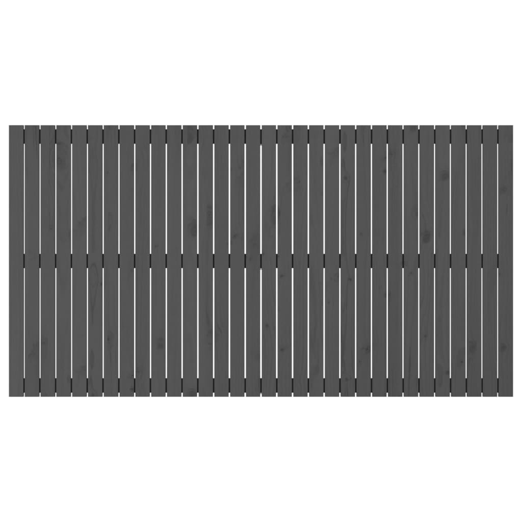 vidaXL Tăblie de pat pentru perete, gri, 204x3x110 cm, lemn masiv pin