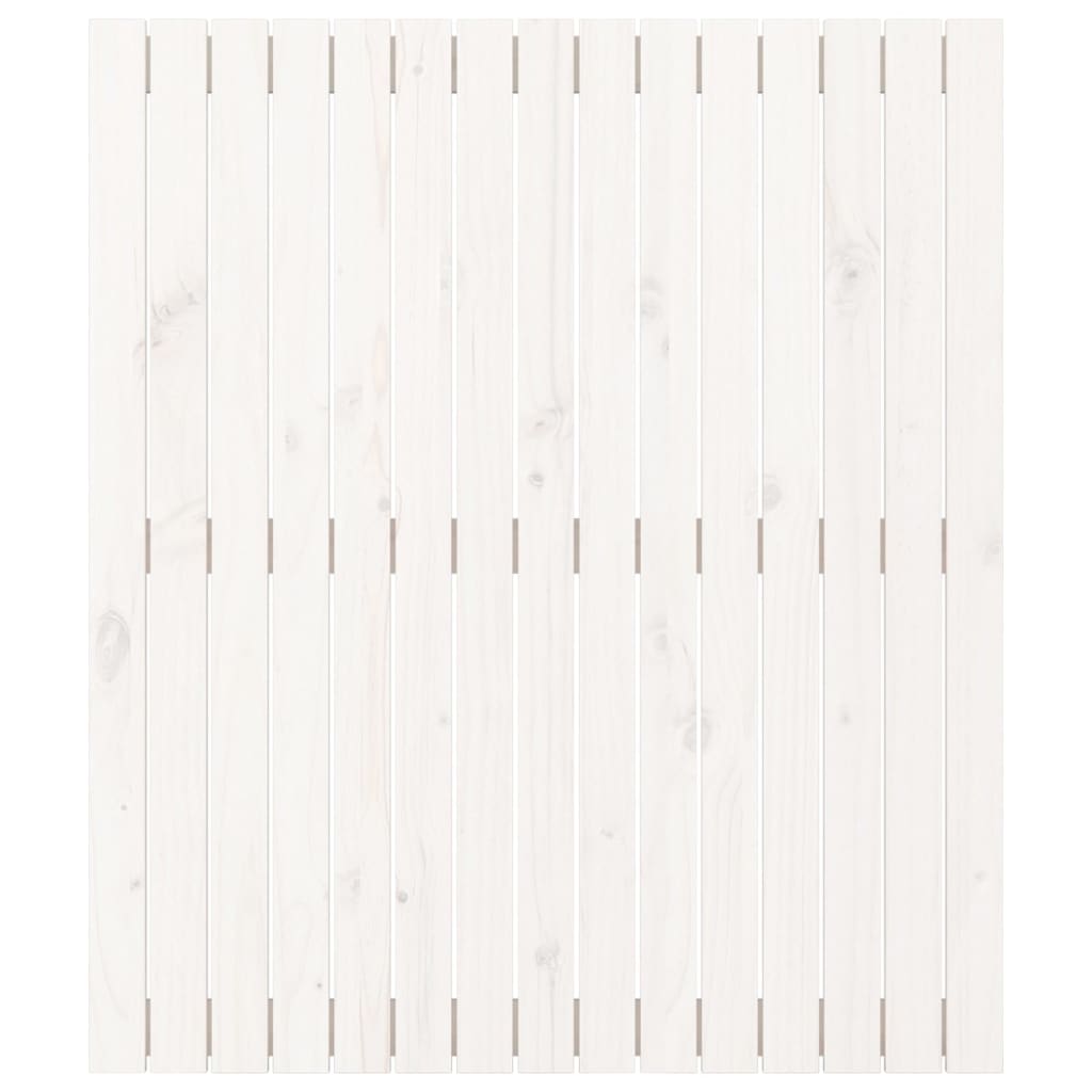 vidaXL Tăblie de pat pentru perete, alb, 95,5x3x110 cm, lemn masiv pin