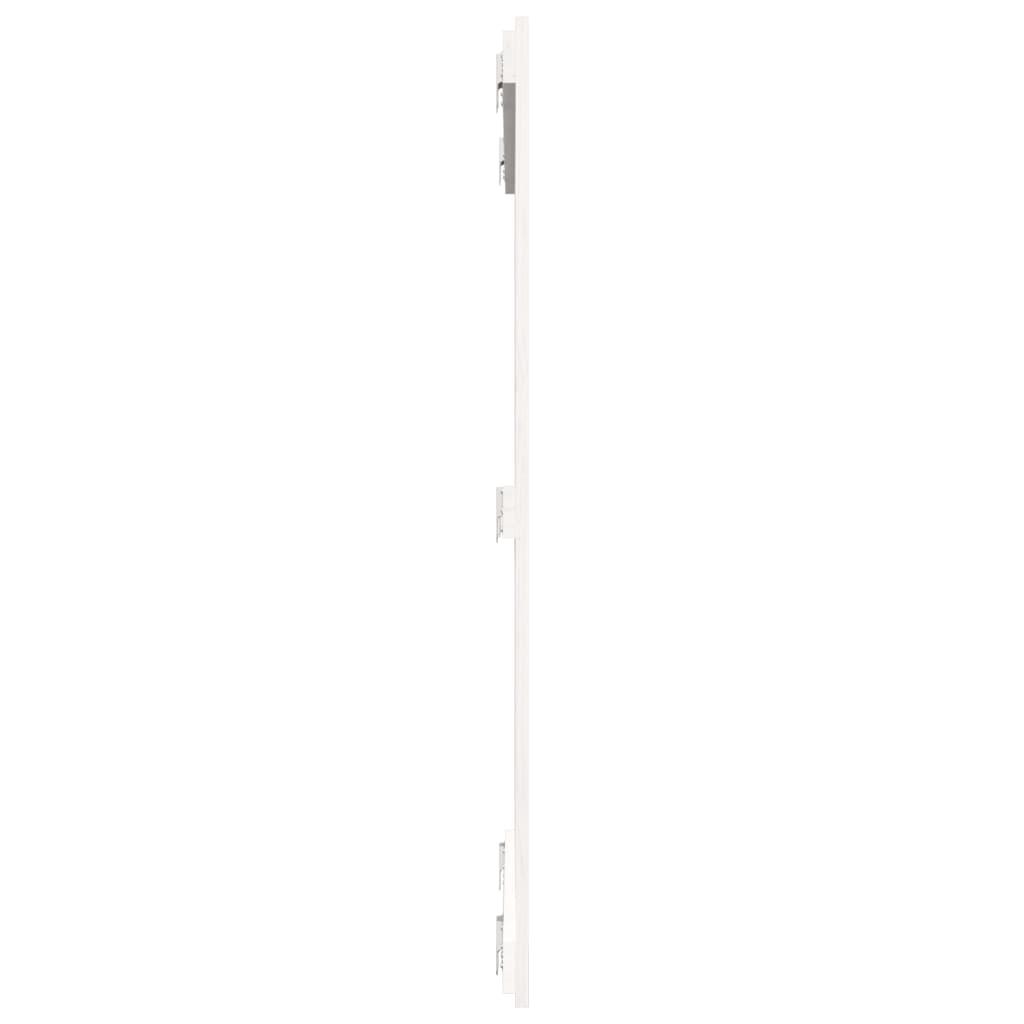 vidaXL Tăblie de pat pentru perete, alb, 95,5x3x110 cm, lemn masiv pin