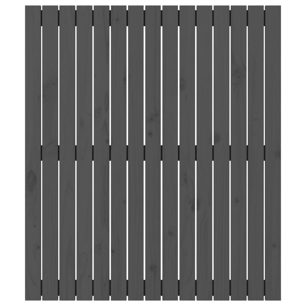 vidaXL Tăblie de pat pentru perete, gri, 95,5x3x110 cm, lemn masiv pin