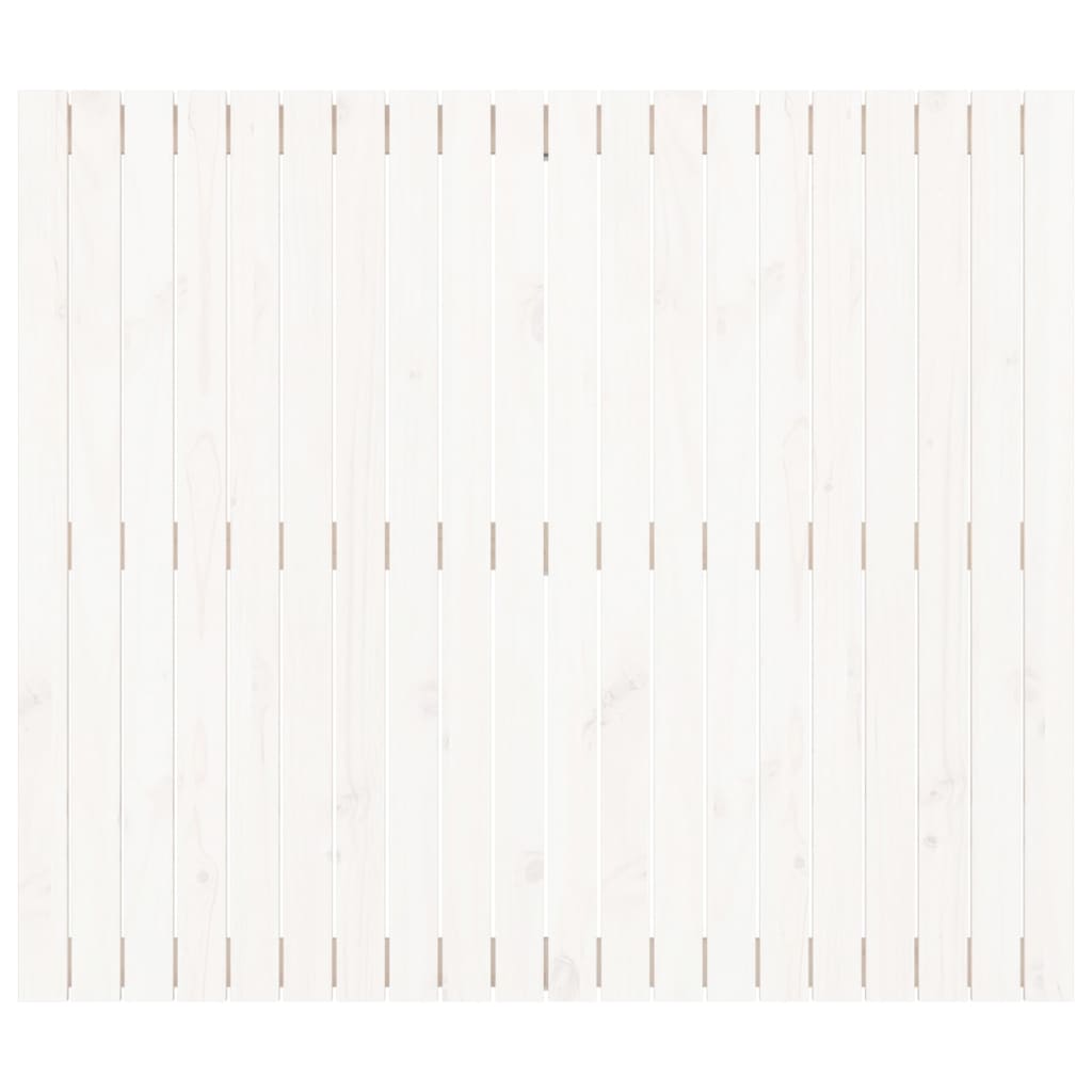 vidaXL Tăblie de pat pentru perete, alb, 127,5x3x110 cm lemn masiv pin