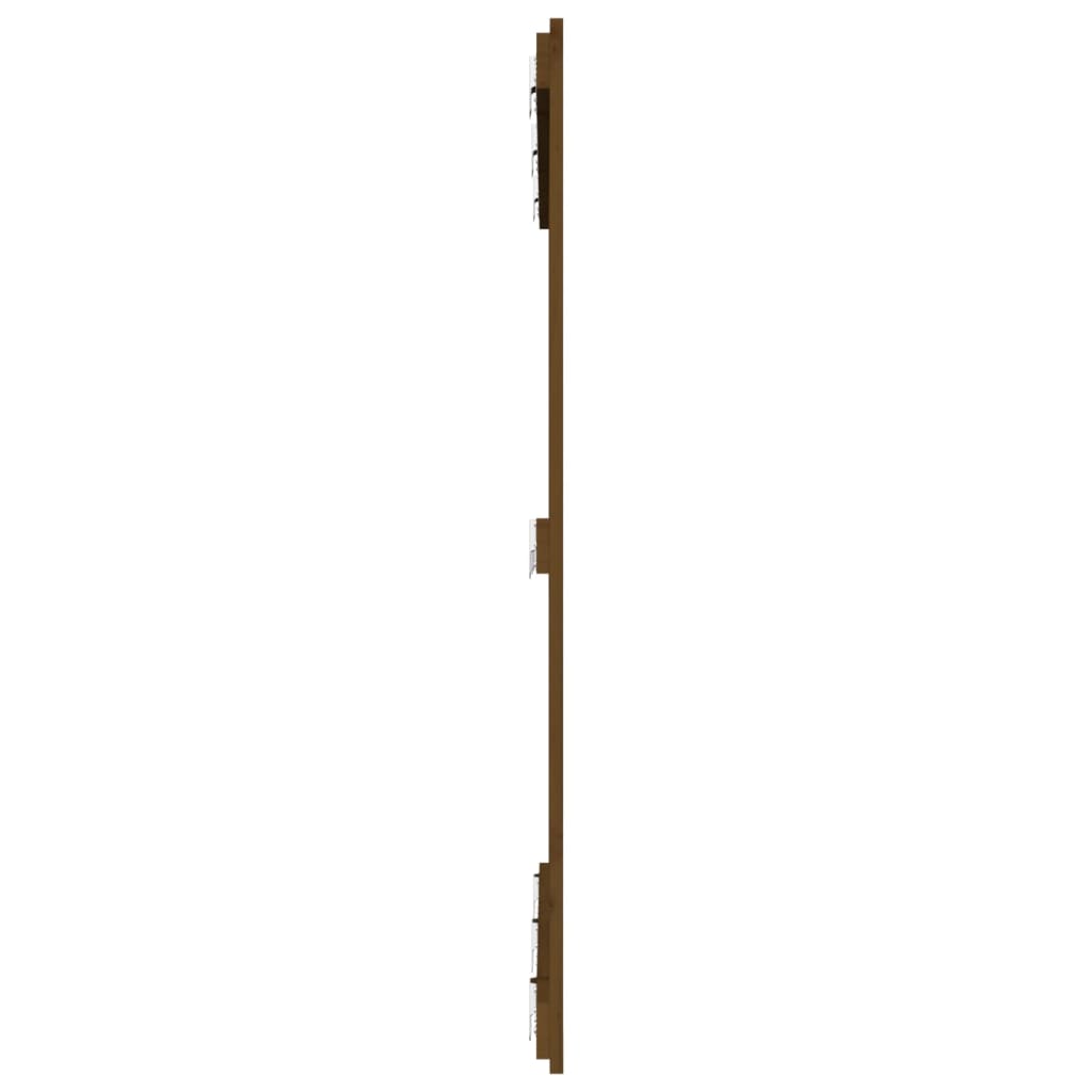 vidaXL Tăblie de pat pentru perete, maro miere 127,5x3x110 cm lemn pin