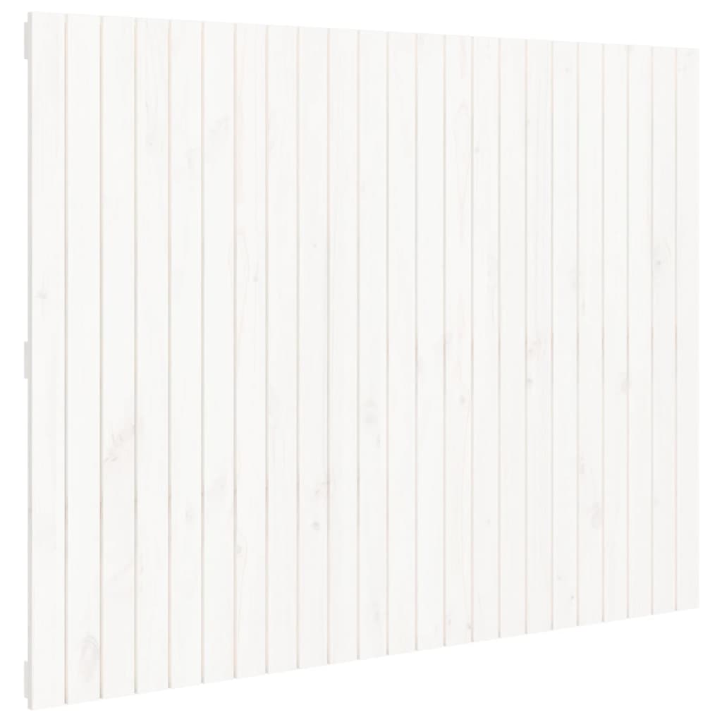 vidaXL Tăblie de pat pentru perete, alb, 146,5x3x110 cm lemn masiv pin