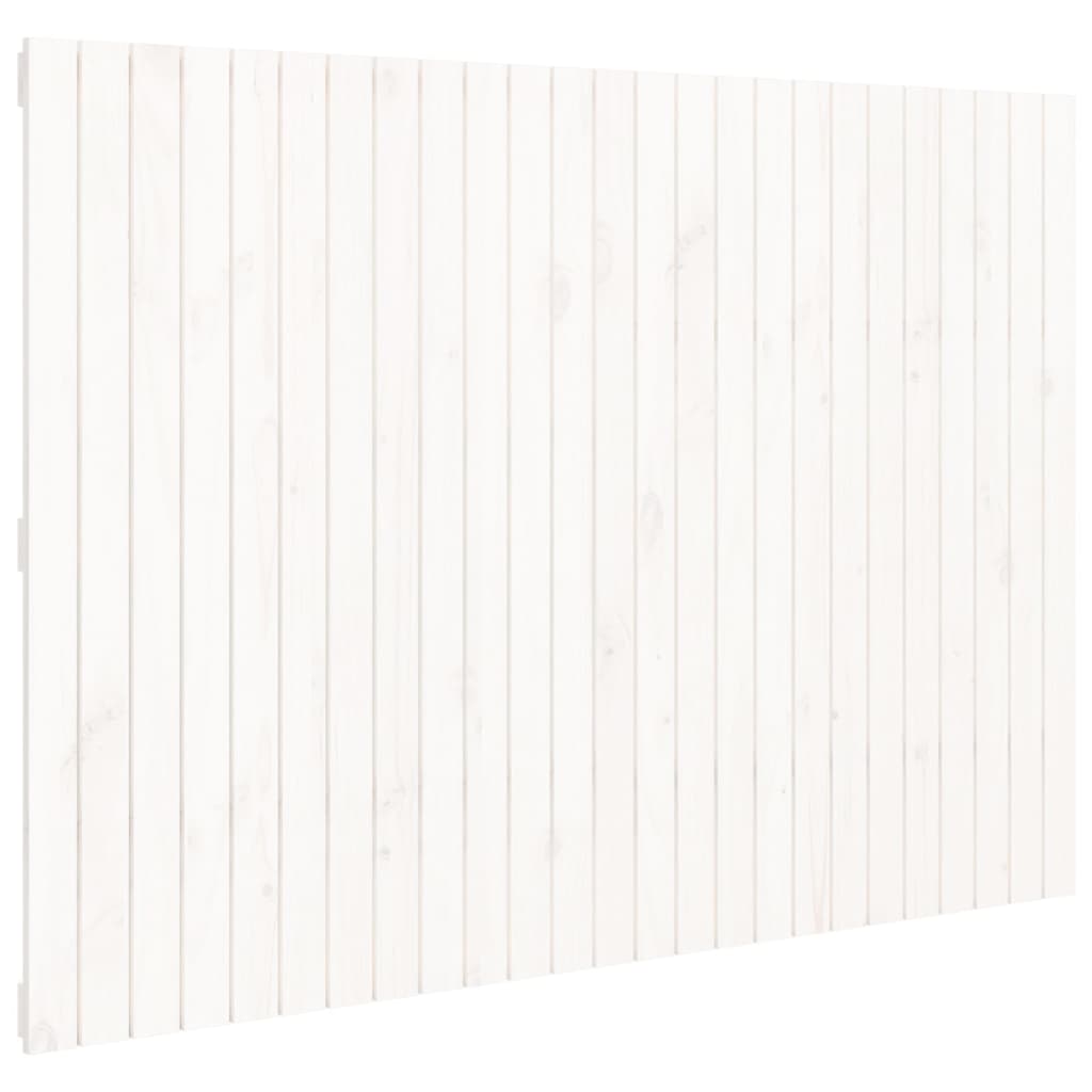 vidaXL Tăblie de pat pentru perete, alb, 159,5x3x110 cm lemn masiv pin