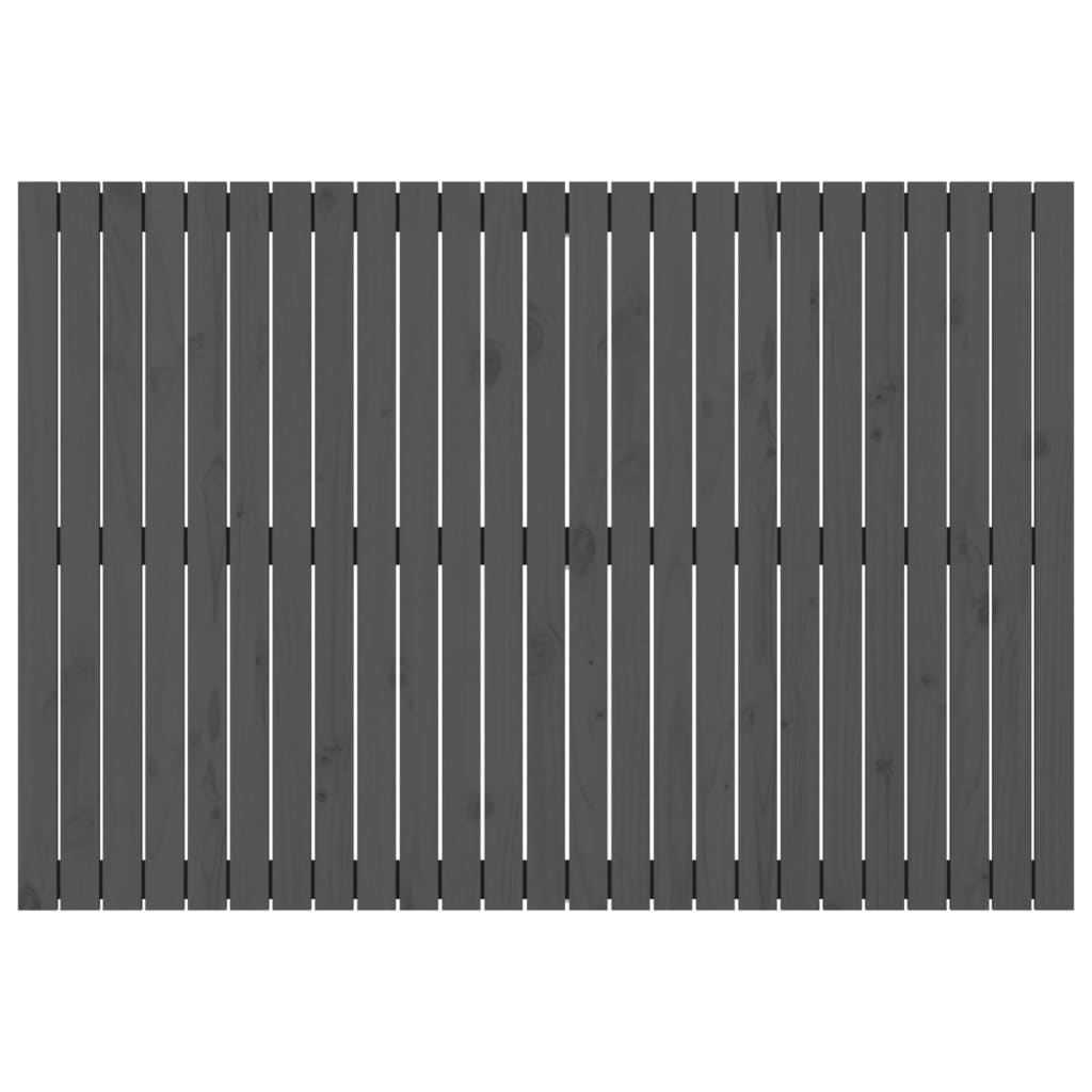 vidaXL Tăblie de pat pentru perete, gri, 159,5x3x110 cm lemn masiv pin
