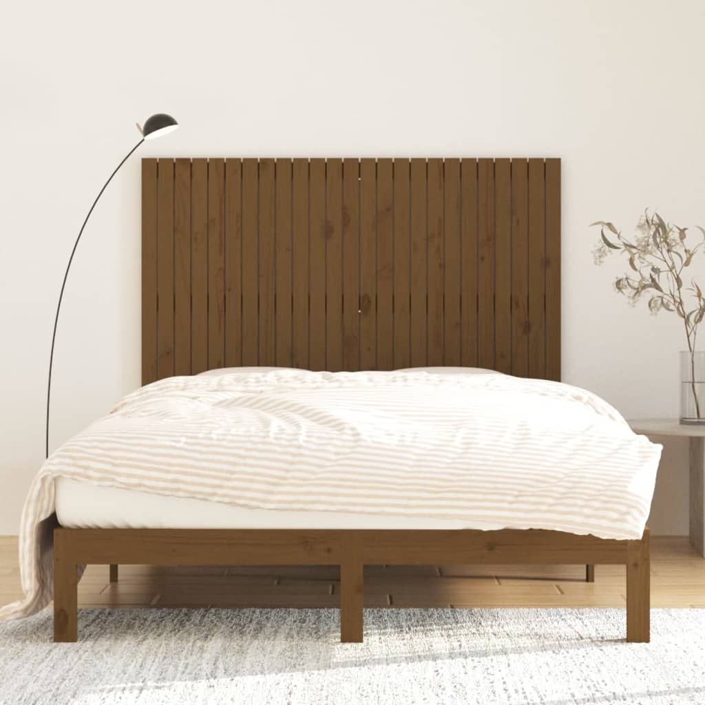 vidaXL Tăblie de pat pentru perete, maro miere 159,5x3x110 cm lemn pin