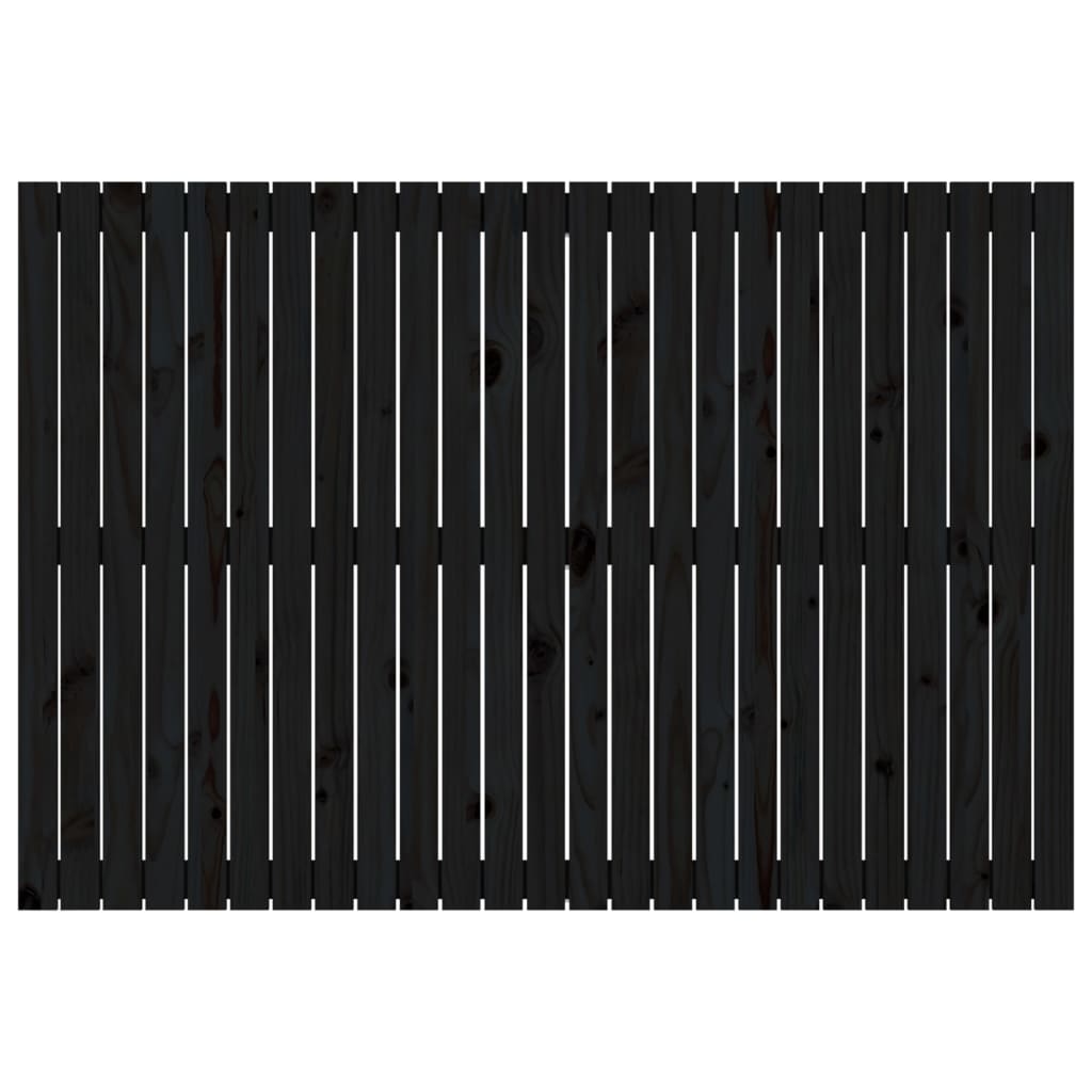 vidaXL Tăblie de pat pentru perete negru 159,5x3x110 cm lemn masiv pin