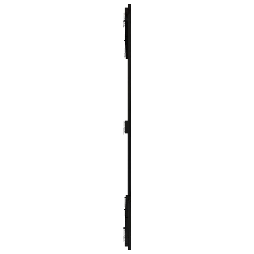 vidaXL Tăblie de pat pentru perete negru 159,5x3x110 cm lemn masiv pin