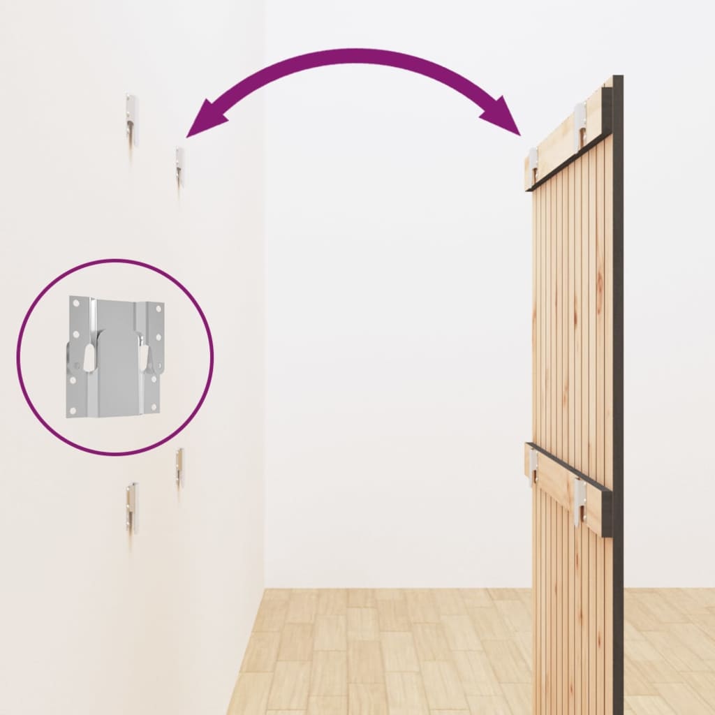 vidaXL Tăblie de pat pentru perete, gri, 82,5x3x110 cm, lemn masiv pin