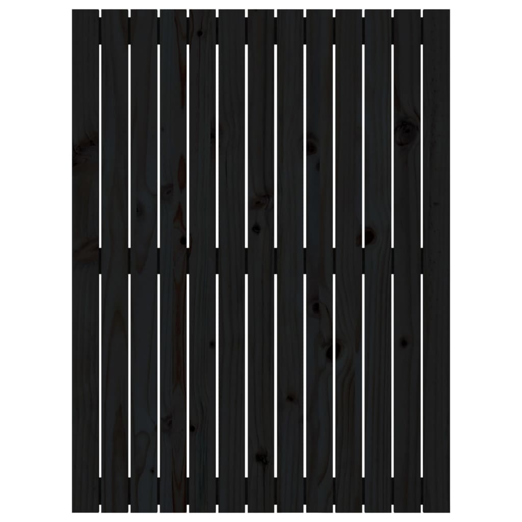 vidaXL Tăblie de pat pentru perete, negru 82,5x3x110 cm lemn masiv pin vidaXL Tăblie de pat pentru perete, negru 82,5x3x110 cm lemn masiv pin