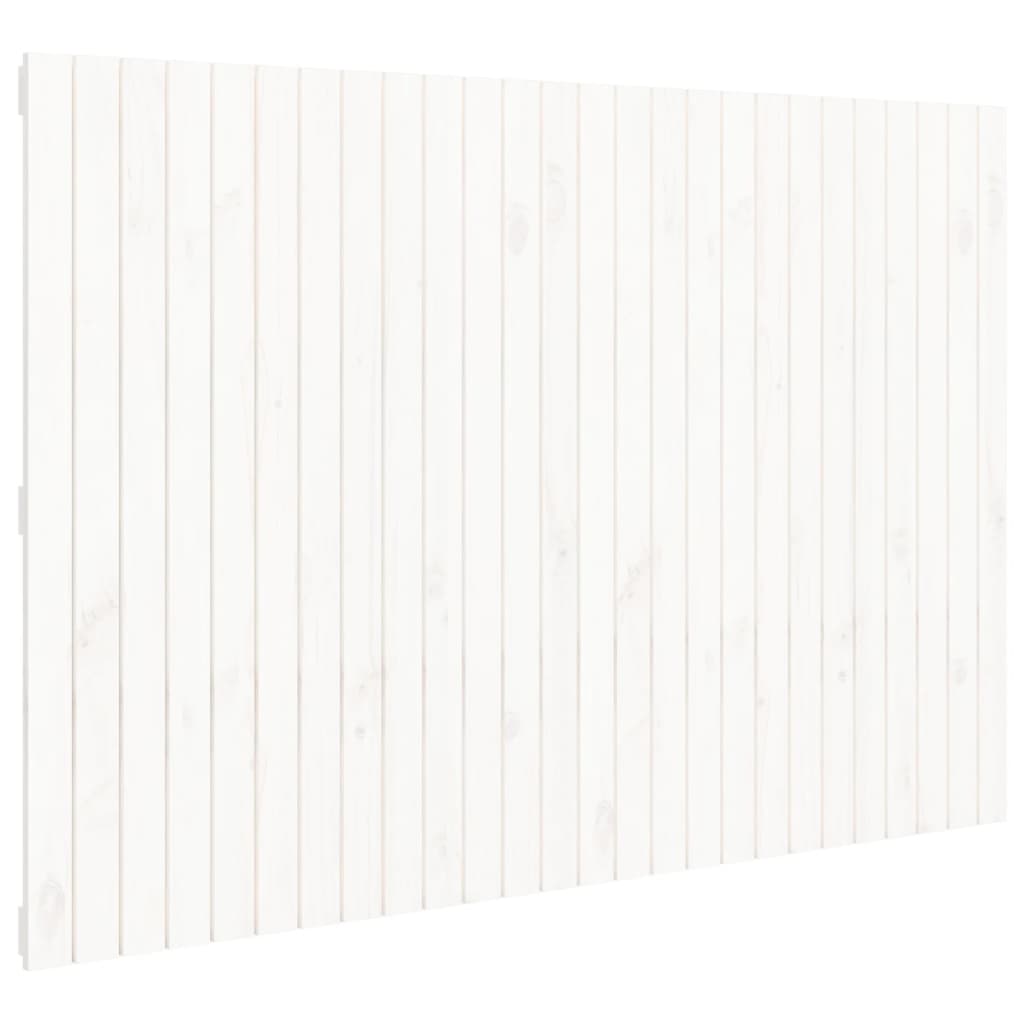 vidaXL Tăblie de pat pentru perete, alb, 166x3x110 cm, lemn masiv pin