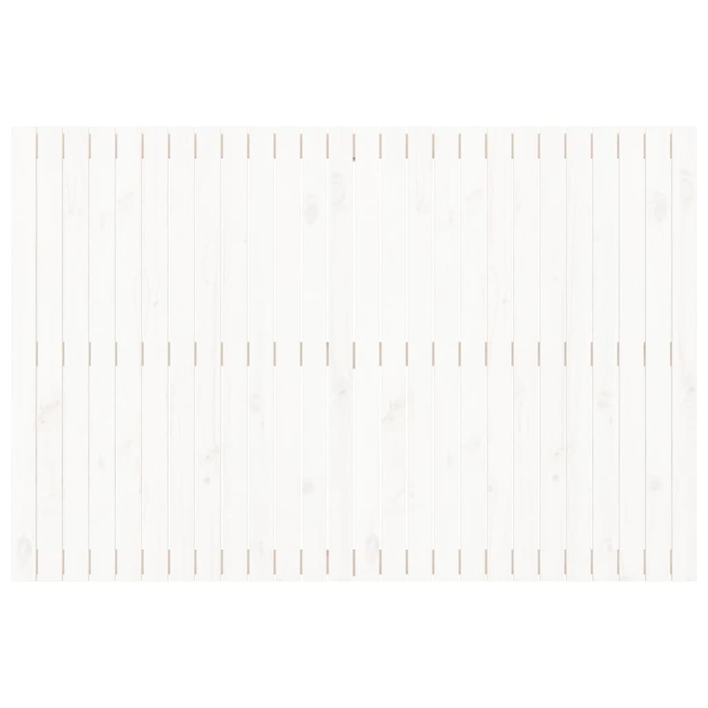 vidaXL Tăblie de pat pentru perete, alb, 166x3x110 cm, lemn masiv pin