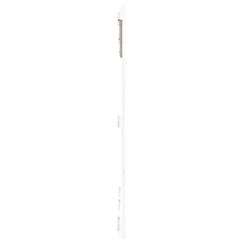 vidaXL Tăblie de pat pentru perete, alb, 166x3x110 cm, lemn masiv pin