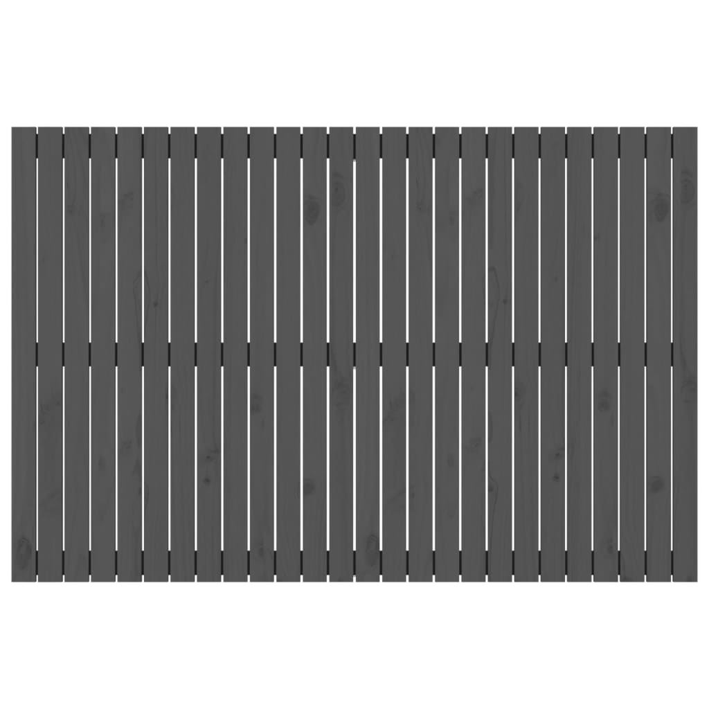vidaXL Tăblie de pat pentru perete, gri, 166x3x110 cm, lemn masiv pin