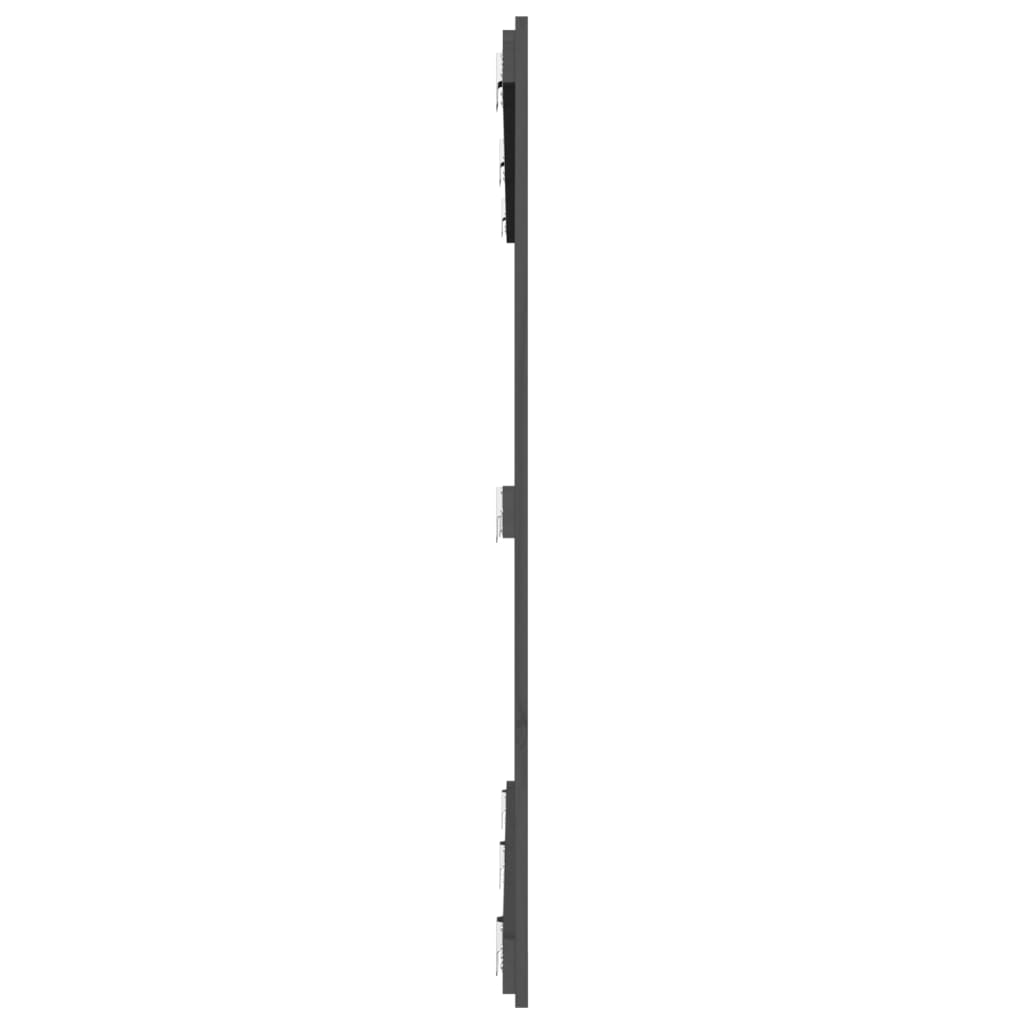vidaXL Tăblie de pat pentru perete, gri, 166x3x110 cm, lemn masiv pin